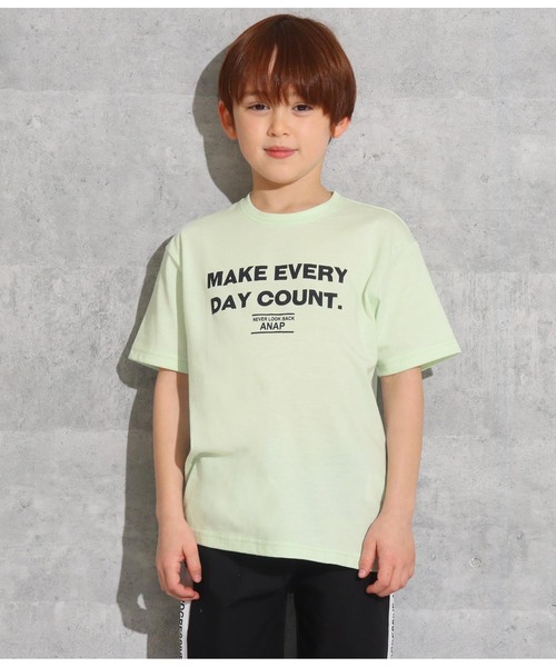 ANAP kids（アナップキッズ）の「サコッシュ付きビッグTシャツ（Tシャツ/カットソー・キッズ・オフホワイト/ラベンダー/ミント・110cm/120cm/130cm）」の7枚目の写真