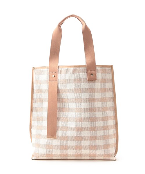 SHOO・LA・RUE（シューラルー）の「◆ギンガムチェックトート（トートバッグ・レディース・ブラック系1/ベージュ系1/ネイビー系1・00）」の4枚目の写真