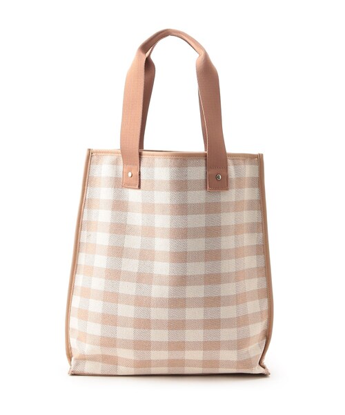 SHOO・LA・RUE（シューラルー）の「◆ギンガムチェックトート（トートバッグ・レディース・ブラック系1/ベージュ系1/ネイビー系1・00）」の6枚目の写真