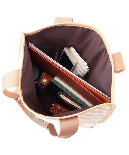 SHOO・LA・RUE（シューラルー）の「◆ギンガムチェックトート（トートバッグ・レディース・ブラック系1/ベージュ系1/ネイビー系1・00）」の8枚目の写真