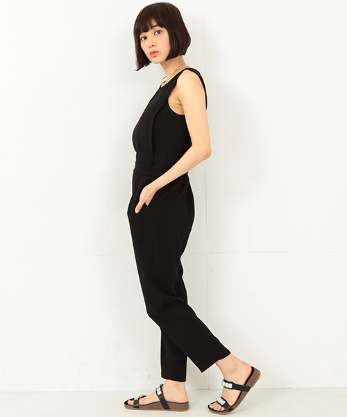 Ray BEAMS（レイビームス）の「Ray BEAMS / Wクロス オールインワン（つなぎ/オールインワン・レディース・ブラック/サックスブルー・1/0）」の21枚目の写真