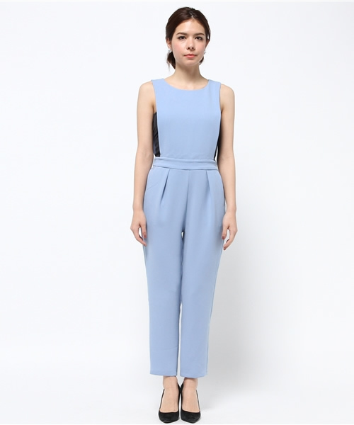 Ray BEAMS（レイビームス）の「Ray BEAMS / Wクロス オールインワン（つなぎ/オールインワン・レディース・ブラック/サックスブルー・1/0）」の17枚目の写真