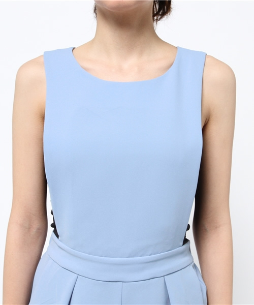 Ray BEAMS（レイビームス）の「Ray BEAMS / Wクロス オールインワン（つなぎ/オールインワン・レディース・ブラック/サックスブルー・1/0）」の11枚目の写真