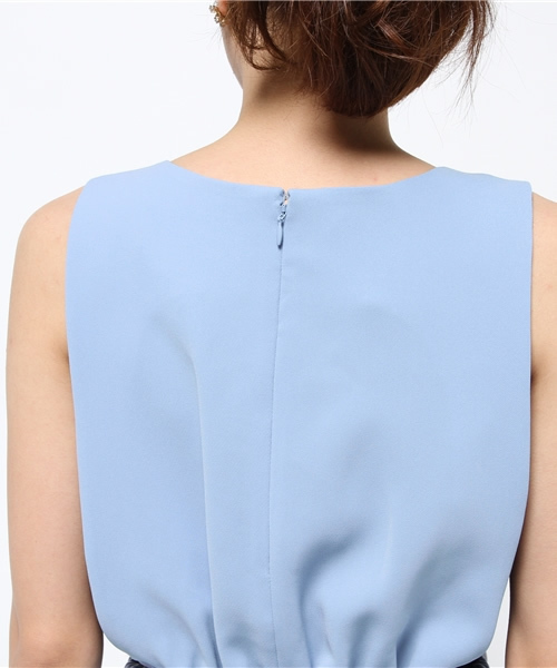 Ray BEAMS（レイビームス）の「Ray BEAMS / Wクロス オールインワン（つなぎ/オールインワン・レディース・ブラック/サックスブルー・1/0）」の10枚目の写真