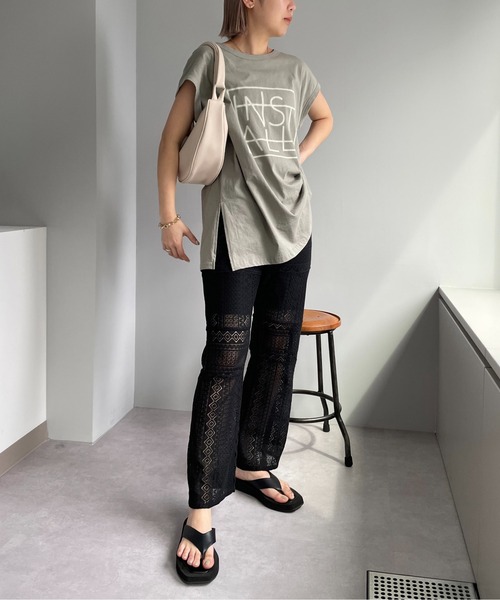 CAPRICIEUX LE'MAGE（カプリシューレマージュ）の「パッチワークレースパンツ（その他パンツ・レディース・アイボリー/ブラック・FREE）」の8枚目の写真