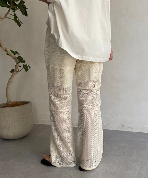 CAPRICIEUX LE'MAGE（カプリシューレマージュ）の「パッチワークレースパンツ（その他パンツ・レディース・アイボリー/ブラック・FREE）」の15枚目の写真