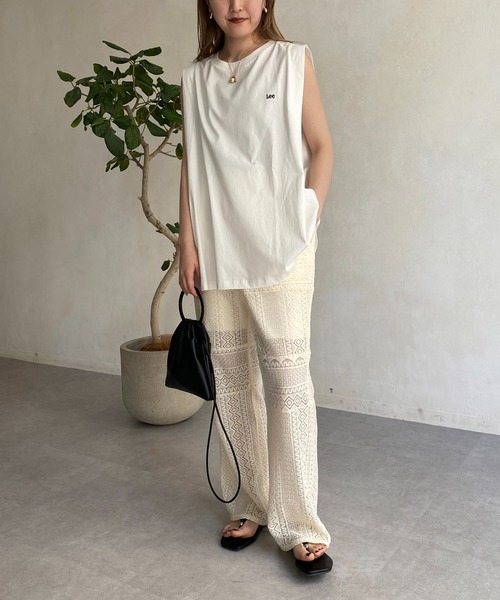 CAPRICIEUX LE'MAGE（カプリシューレマージュ）の「パッチワークレースパンツ（その他パンツ・レディース・アイボリー/ブラック・FREE）」の16枚目の写真