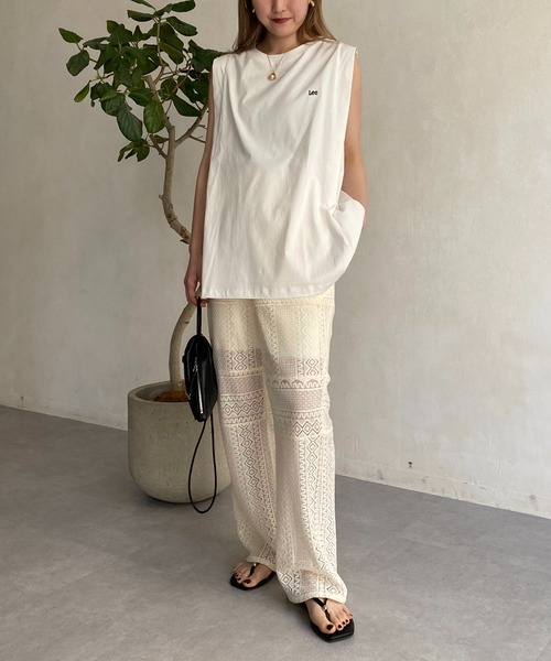 CAPRICIEUX LE'MAGE（カプリシューレマージュ）の「パッチワークレースパンツ（その他パンツ・レディース・アイボリー/ブラック・FREE）」の19枚目の写真