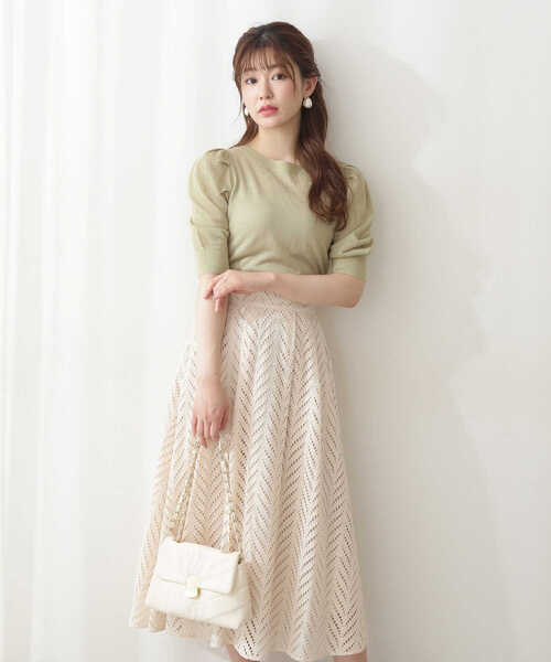 PROPORTION BODY DRESSING（プロポーションボディドレッシング）の「シアーラメ２Ｗａｙニットプルオーバー / 1212170902（ニット/セーター・レディース・ライトグリーン/パープル/ブルー・FREE）」の18枚目の写真