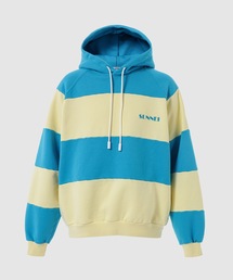 MINI LOGO CREAM HOODIE W/CUTS AZURE/CREAM/MINI LOGO LG HOODIE W/ CUTS BLUE/LIGHT GREEN