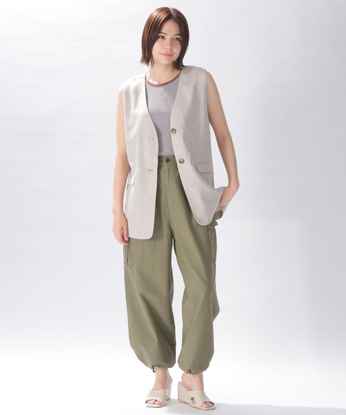 niko and...（ニコアンド）の「ルームDRY抗菌カップタンクトップ（タンクトップ・レディース・ブラック/ブラウン/アイボリー/チャコール/ピンク/オレンジ・MEDIUM/LARGE）」の13枚目の写真