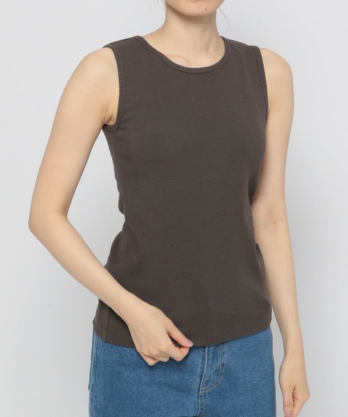 niko and...（ニコアンド）の「ルームDRY抗菌カップタンクトップ（タンクトップ・レディース・ブラック/ブラウン/アイボリー/チャコール/ピンク/オレンジ・MEDIUM/LARGE）」の18枚目の写真