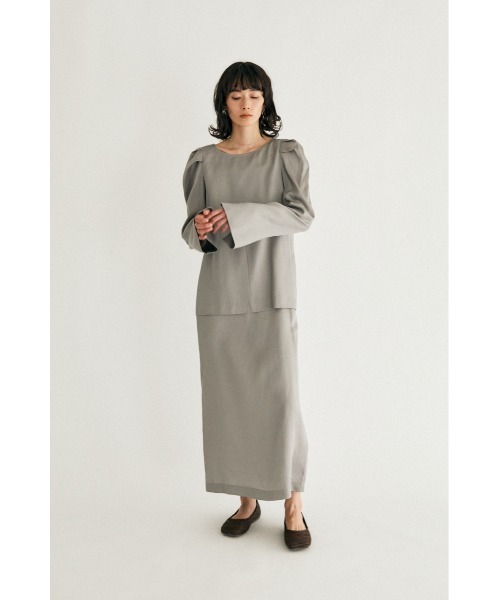 M_（エムアンダーバー）の「【M_】LAYERED ドレス（ワンピース・レディース・ライトブルー/ネイビー/グレー・2/1）」の10枚目の写真