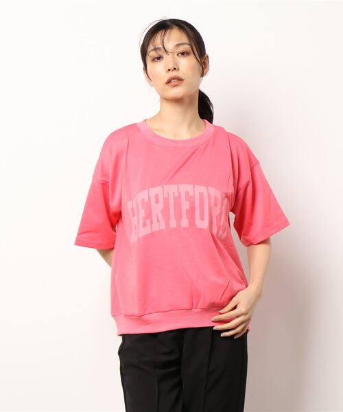KOBE LETTUCE(コウベレタス)の「ミニ裏毛ロゴトップス(スウェット・レディース・グリーン/ピンク/ダークブラウン/オフホワイト/ブラック/グレー系・FREE)」の11枚目の写真