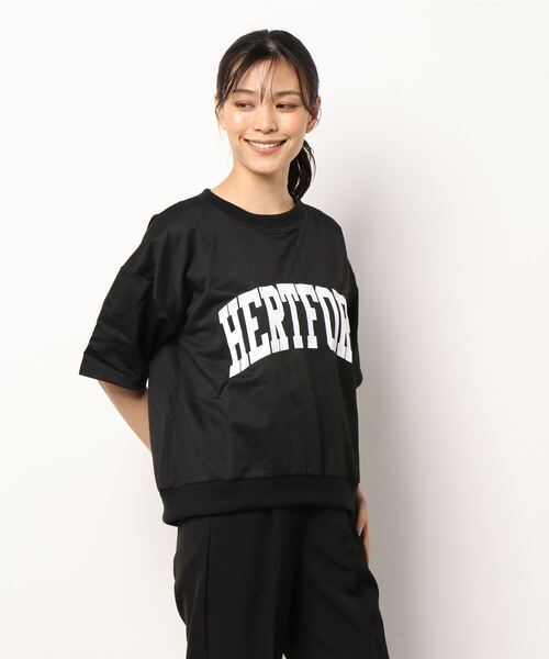 KOBE LETTUCE(コウベレタス)の「ミニ裏毛ロゴトップス(スウェット・レディース・グリーン/ピンク/ダークブラウン/オフホワイト/ブラック/グレー系・FREE)」の10枚目の写真