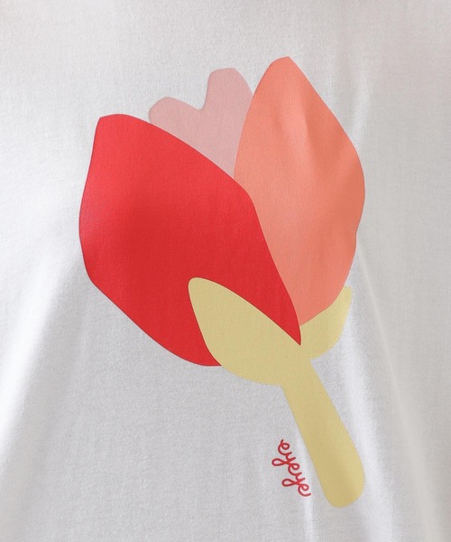 eyeye(アイアイ)の「eyeye/FLOWER PRINT T 2935079(Tシャツ/カットソー・レディース・ブラック/ホワイト・FREE)」の15枚目の写真