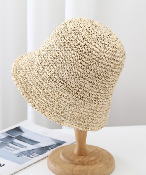 EPICKS（エピックス）の「メッシュ 雑材バケットハット（ハット・レディース・ブラウン/アイボリー/ブラック/ベージュ・F）」の11枚目の写真