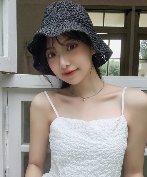 EPICKS（エピックス）の「メッシュ 雑材バケットハット（ハット・レディース・ブラウン/アイボリー/ブラック/ベージュ・F）」の22枚目の写真