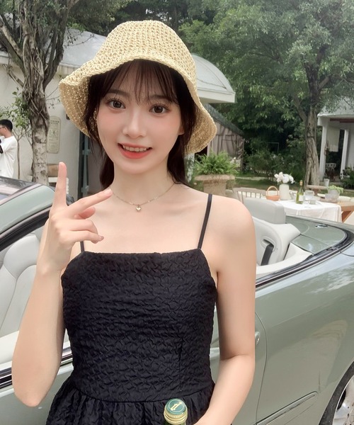 EPICKS（エピックス）の「メッシュ 雑材バケットハット（ハット・レディース・ブラウン/アイボリー/ブラック/ベージュ・F）」の20枚目の写真