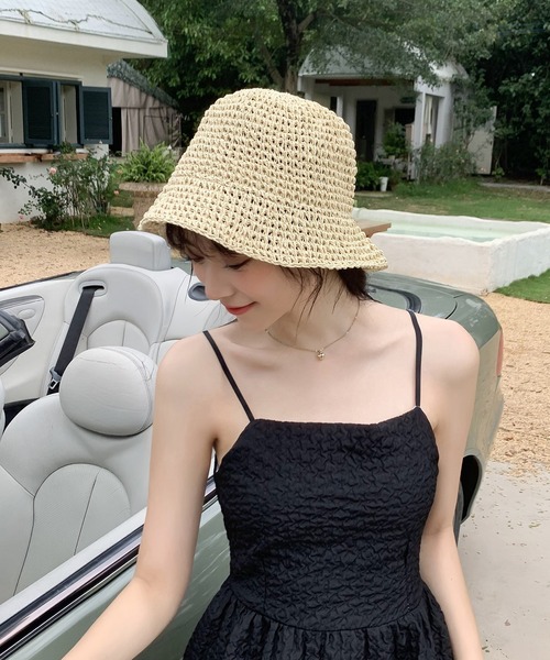 EPICKS（エピックス）の「メッシュ 雑材バケットハット（ハット・レディース・ブラウン/アイボリー/ブラック/ベージュ・F）」の17枚目の写真