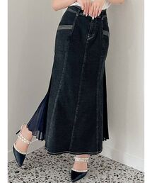 RESEXXY | デニムシフォンスカート(デニムスカート)