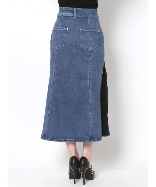 RESEXXY(リゼクシー)の「デニムシフォンスカート(デニムスカート・レディース・ブラック/ブルー/インディゴブルー・SMALL/MEDIUM)」の15枚目の写真