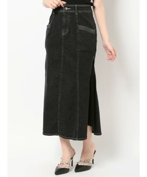 RESEXXY(リゼクシー)の「デニムシフォンスカート(デニムスカート・レディース・ブラック/ブルー/インディゴブルー・SMALL/MEDIUM)」の6枚目の写真