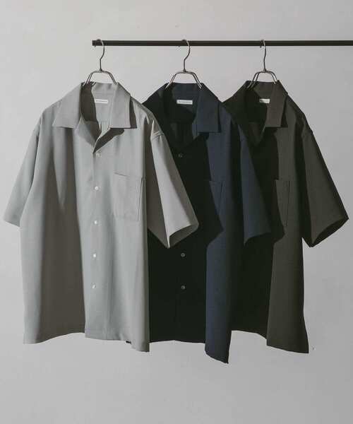 URBAN RESEARCH DOORS（アーバンリサーチドアーズ）の「ドライパナマオープンカラーシャツ（シャツ/ブラウス・メンズ・グリーン/グレー/ネイビー・MEDIUM/LARGE）」の21枚目の写真