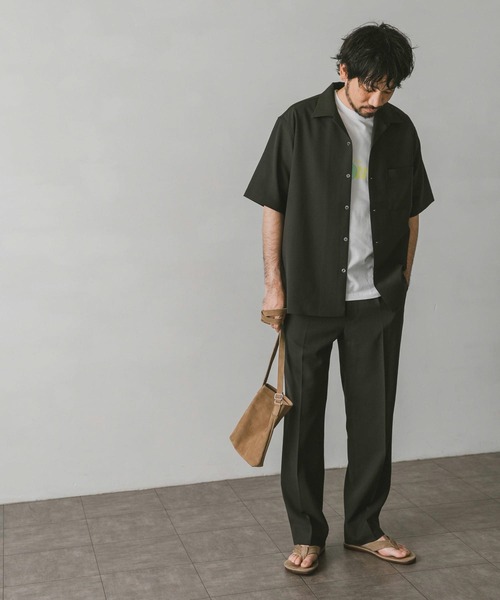 URBAN RESEARCH DOORS（アーバンリサーチドアーズ）の「ドライパナマオープンカラーシャツ（シャツ/ブラウス・メンズ・グリーン/グレー/ネイビー・MEDIUM/LARGE）」の13枚目の写真