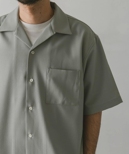 URBAN RESEARCH DOORS（アーバンリサーチドアーズ）の「ドライパナマオープンカラーシャツ（シャツ/ブラウス・メンズ・グリーン/グレー/ネイビー・MEDIUM/LARGE）」の14枚目の写真