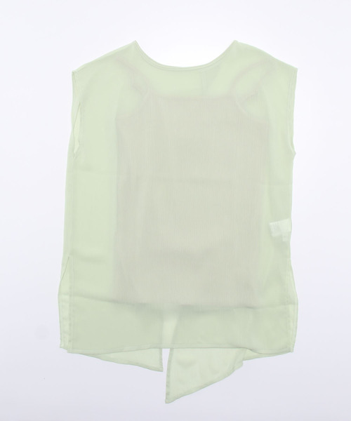 ＡＮＤＪ（アンドジェイ）の「2WAY楊柳シフォントップス＆リブキャミソール2枚セット（Tシャツ/カットソー・レディース・グリーン系その他/ブラック/ベージュ系その他/パープル・M）」の10枚目の写真