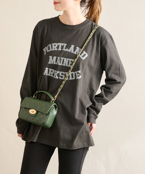 JOURNAL STANDARD(ジャーナルスタンダード)の「ロゴロングTシャツ(Tシャツ/カットソー・レディース・ホワイト/ブラック系その他/ホワイト系その他2/ブラック系その他2・FREE)」の7枚目の写真