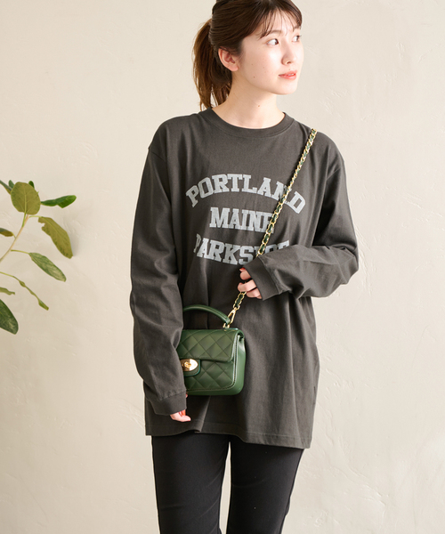 JOURNAL STANDARD(ジャーナルスタンダード)の「ロゴロングTシャツ(Tシャツ/カットソー・レディース・ホワイト/ブラック系その他/ホワイト系その他2/ブラック系その他2・FREE)」の8枚目の写真