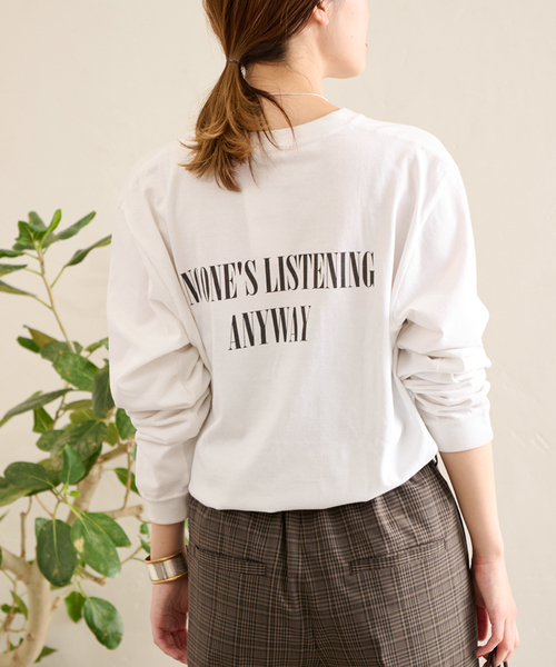 JOURNAL STANDARD(ジャーナルスタンダード)の「ロゴロングTシャツ(Tシャツ/カットソー・レディース・ホワイト/ブラック系その他/ホワイト系その他2/ブラック系その他2・FREE)」の10枚目の写真