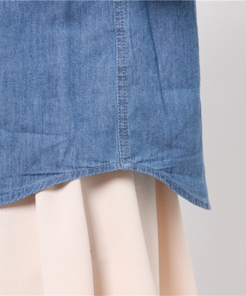 one after another NICE CLAUP（ワンアフターアナザーナイスクラップ）の「【 non-no7月号掲載 ナイスクラップ】襟ビジューシャツ（シャツ/ブラウス・レディース・オフホワイト/カーキ/ワンウォッシュ・FREE）」の11枚目の写真