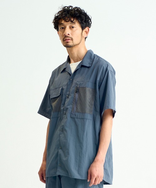 NANGA（ナンガ）の「NYLON TUSSER OPEN COLLAR SHIRT/ナイロン