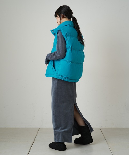 Omekashi（オメカシ）の「【earthy_】オーガニックコットンバックシャンベロアワンピース（ワンピース・レディース・チャコールグレー/ブラック/ベージュ・S/M）」の20枚目の写真