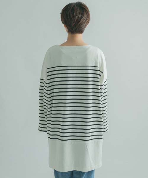 FORK&SPOON(フォークアンドスプーン)の「FORK&SPOON 切替ボーダーワンピース(チュニック・レディース・ブラック系その他/ブルー系その他・1)」の12枚目の写真