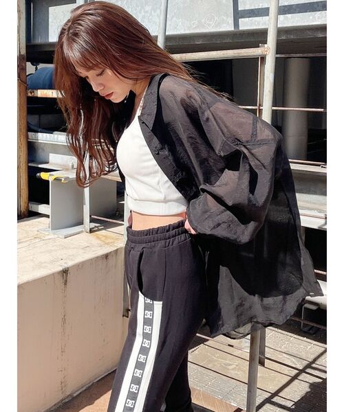 GYDA（ジェイダ）の「SHEAR シャツ（シャツ/ブラウス・レディース・オフホワイト/ブラック/シャーベット・FREE）」の15枚目の写真