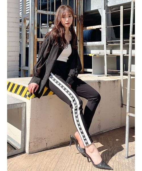 GYDA（ジェイダ）の「SHEAR シャツ（シャツ/ブラウス・レディース・オフホワイト/ブラック/シャーベット・FREE）」の18枚目の写真