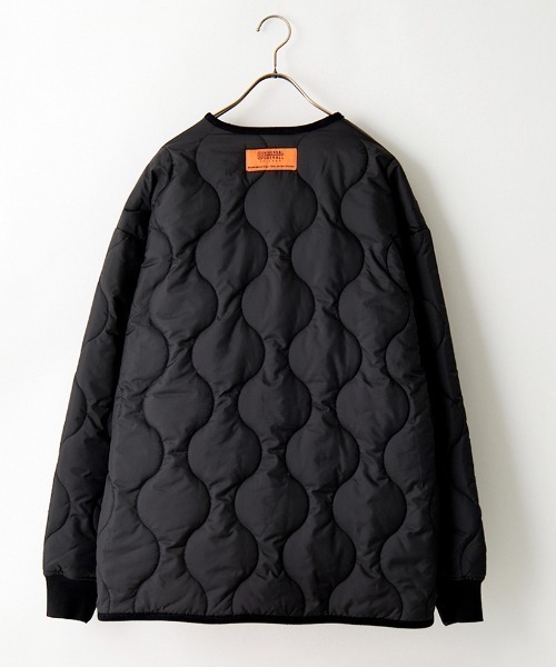 UNIVERSAL OVERALL（ユニバーサルオーバーオール）の「【men's FUDGE 3月号掲載】[UNIVERSAL OVERALL/ユニバーサルオーバーオール] 別注 キルティングライナージャケット（ミリタリージャケット・レディース・ブラック/オリーブ・M/L）」の21枚目の写真