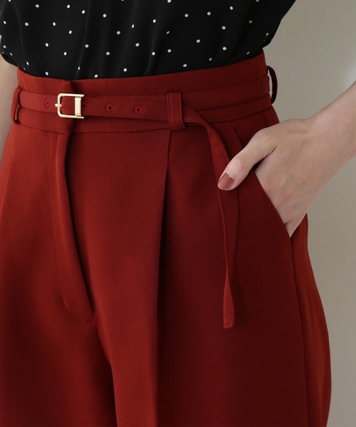 N.(N. Natural Beauty Basic)(エヌエヌナチュラルビューティーベーシック)の「【S Size Line】◆TRベルト付ワイドパンツ(その他パンツ・レディース・グレー/レッド/モカ・SMALL/MEDIUM)」の11枚目の写真