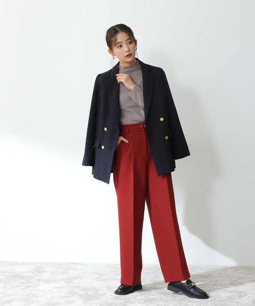 N.(N. Natural Beauty Basic)(エヌエヌナチュラルビューティーベーシック)の「【S Size Line】◆TRベルト付ワイドパンツ(その他パンツ・レディース・グレー/レッド/モカ・SMALL/MEDIUM)」の16枚目の写真