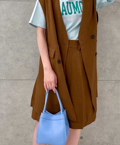 fredy emue（フレディエミュ）の「ボックス　ミニバッグ（トートバッグ・レディース・ライトブルー/ブラック/ミント/キナリ・FREE）」の11枚目の写真