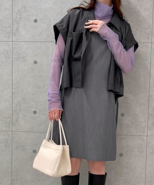 fredy emue（フレディエミュ）の「ボックス　ミニバッグ（トートバッグ・レディース・ライトブルー/ブラック/ミント/キナリ・FREE）」の12枚目の写真