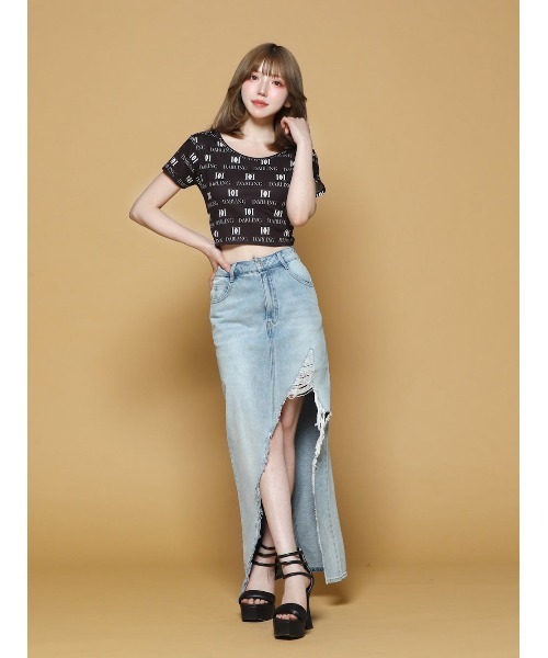 Darich（ダーリッチ）の「DARLINGパターンTシャツ（Tシャツ/カットソー・レディース・ホワイト/ピンク/ブラック・FREE）」の7枚目の写真