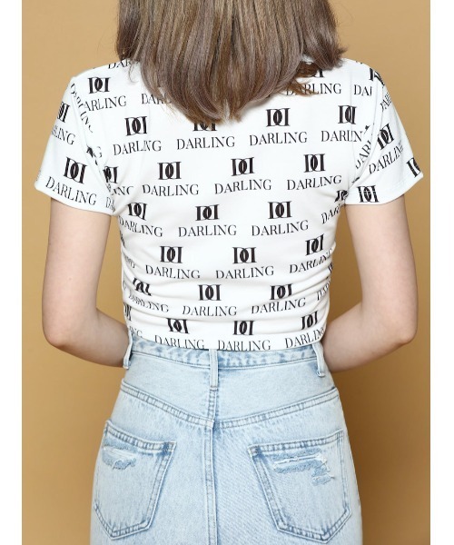 Darich（ダーリッチ）の「DARLINGパターンTシャツ（Tシャツ/カットソー・レディース・ホワイト/ピンク/ブラック・FREE）」の11枚目の写真
