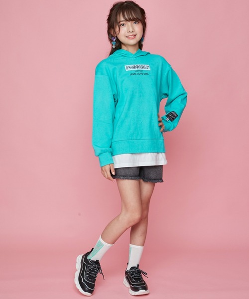 JENNI(ジェニィ)の「タテロゴシースルークルーソックス(ソックス/靴下・キッズ・ブラック/オフホワイト/パープル・19-21cm/22-24cm)」の4枚目の写真