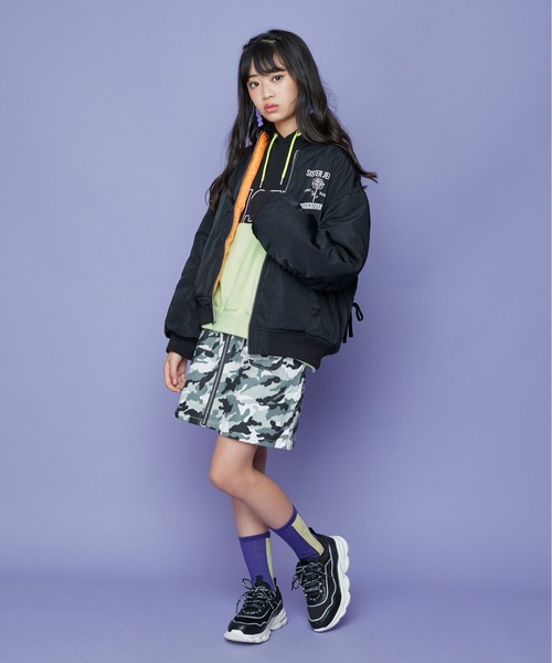 JENNI(ジェニィ)の「タテロゴシースルークルーソックス(ソックス/靴下・キッズ・ブラック/オフホワイト/パープル・19-21cm/22-24cm)」の7枚目の写真