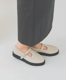 厚底Tストラップローファー